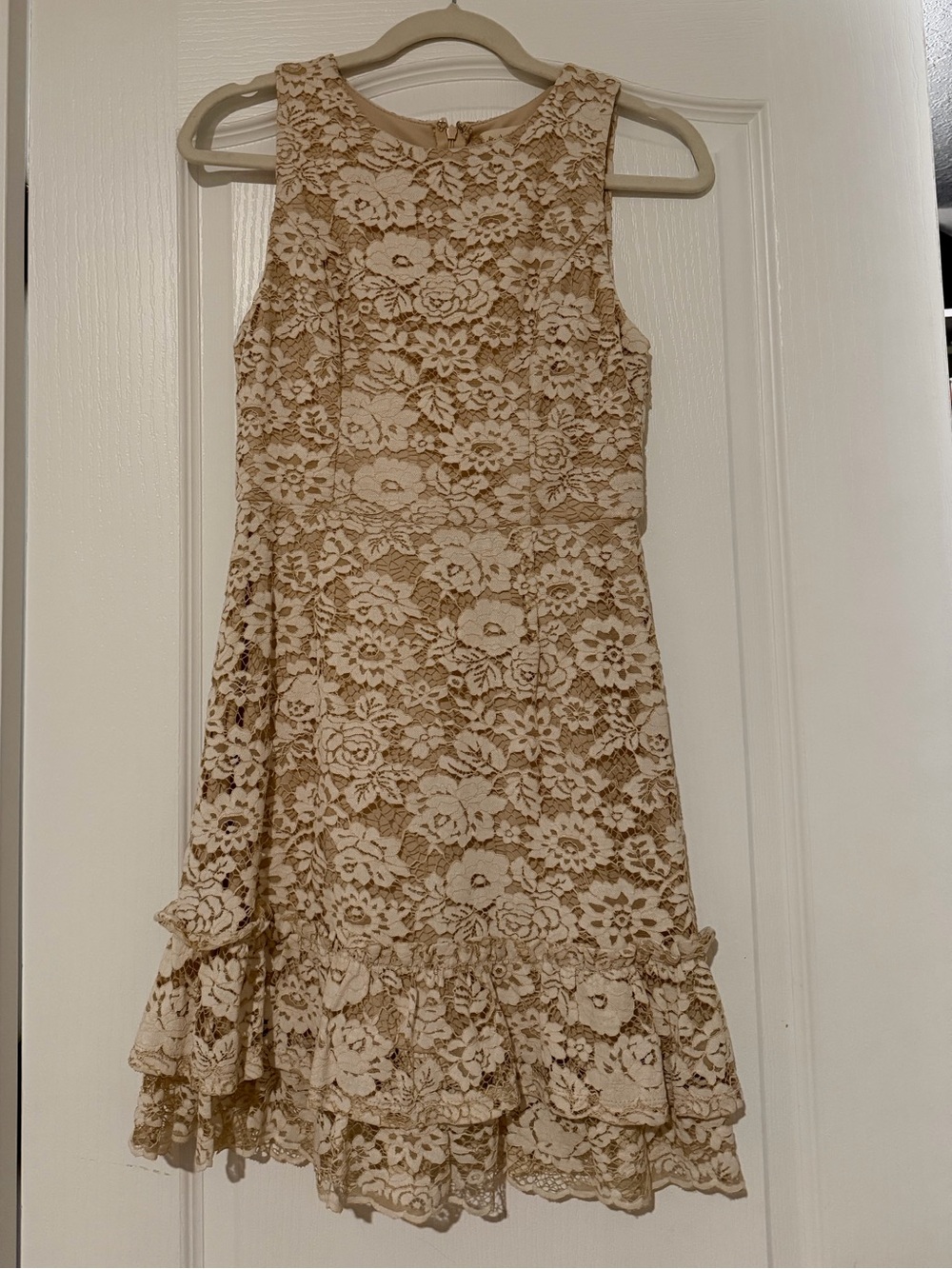 Altar'd State Cream Lace Mini Dress